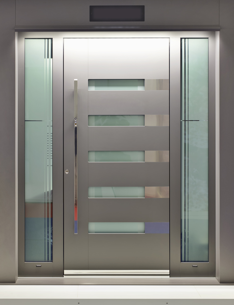 Grey Aluminum Door
